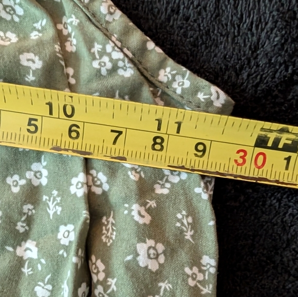 Girls Floral Print Maxi Dress Green Eco Cottage Core Girly Ruffle Tea - Picture 9 of 9